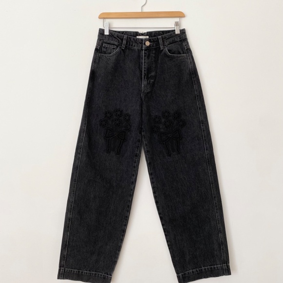 Damson madder drew cargo broderie jeans - Picture 3 of 10